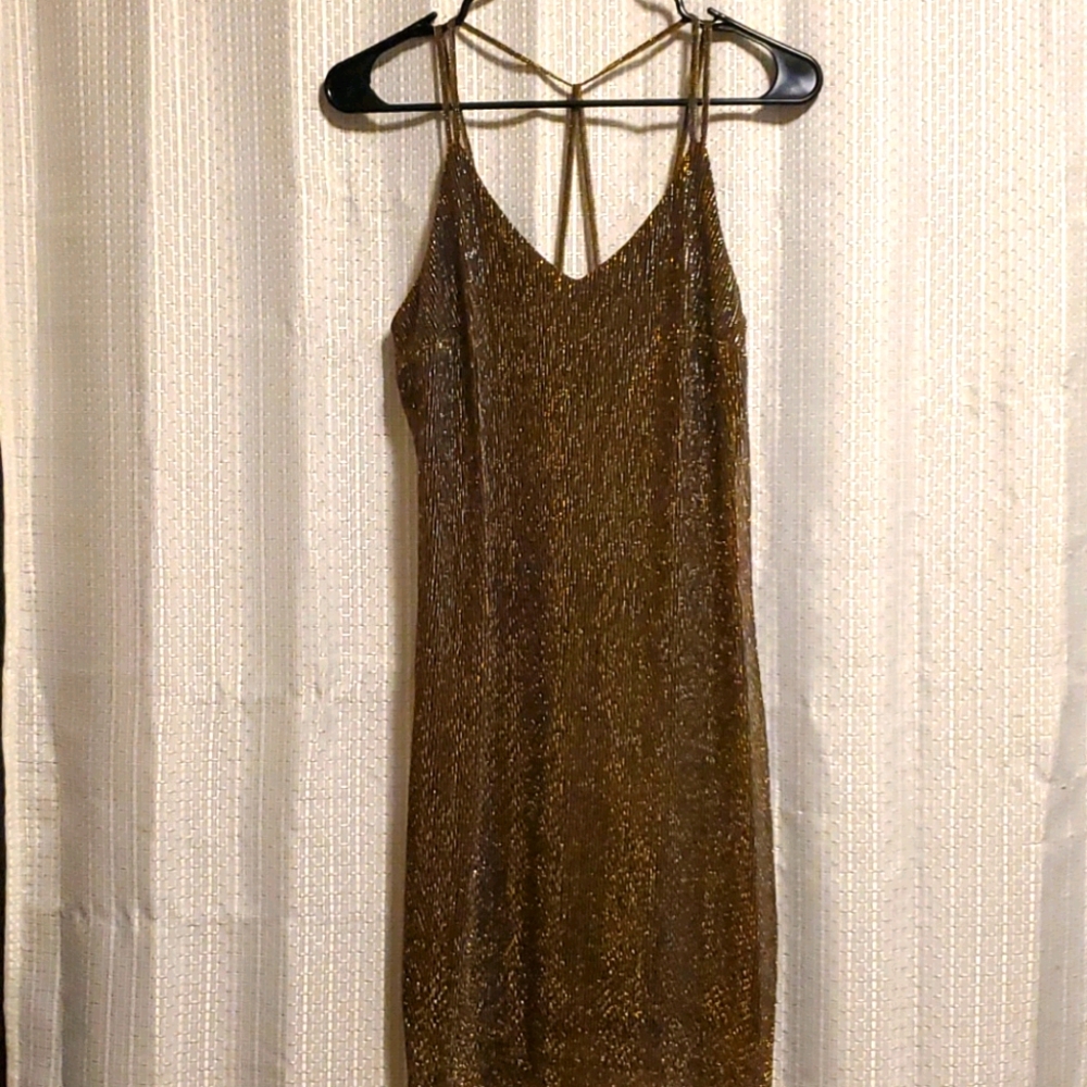 Silver and gold, strappy and vneck